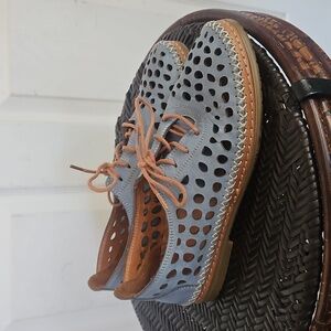 Spring Step Women's Bernetta Loafer in Blue Women 37 US 6.5 7